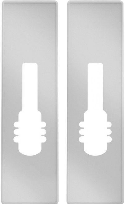 Milre 美樂 M1 門鎖補強板 銀色, 2個, 單一商品