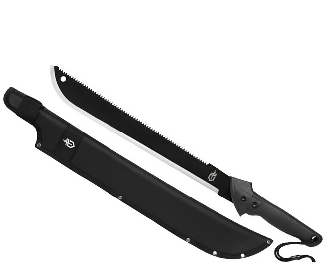 GERBER Gator 戶外露營切鋸雙功能鱷魚柄掃刀 31-002447, 1個, 黑色