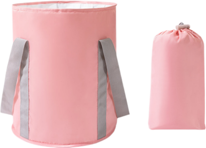 쿠쏘 여행용 휴대용 보온 접이식 족욕통, 핑크, 1개