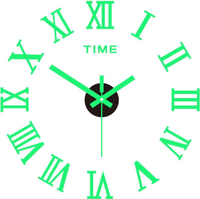 굿즈틱스 인테리어 심플 벽시계 40cm, 야광