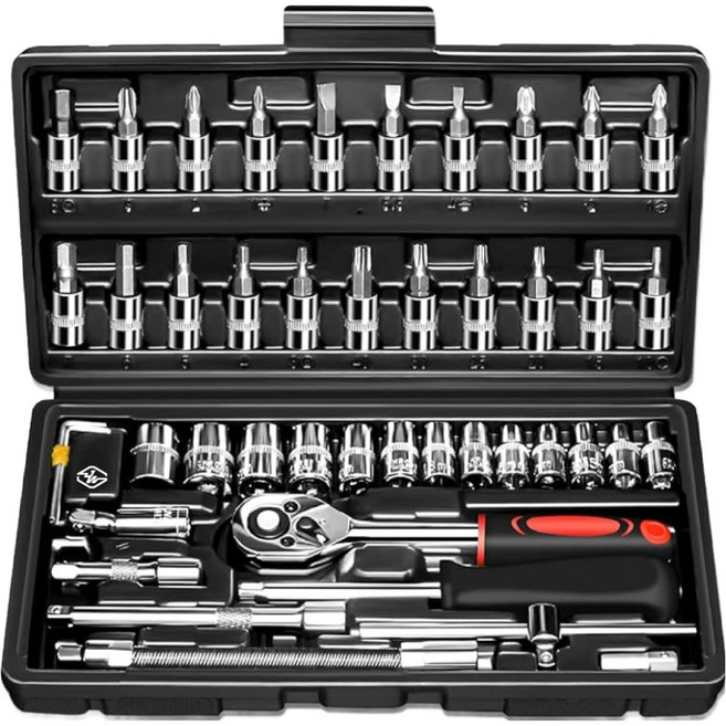 종원 자동차정비 복스 공구 46종 세트 랜덤색상, 1세트