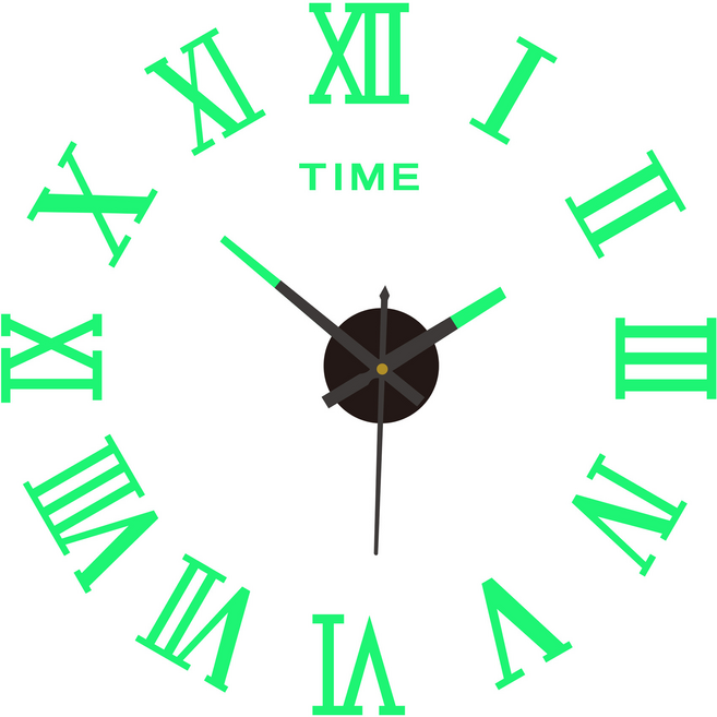 굿즈틱스 인테리어 심플 벽시계 50cm, 야광