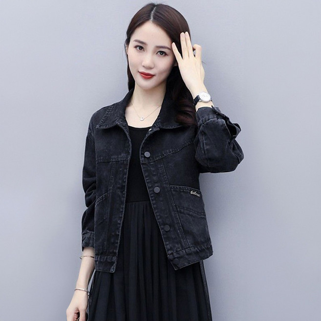 여성용 PDS패션 환절기 자수 루즈 슬리밍 데님 자켓