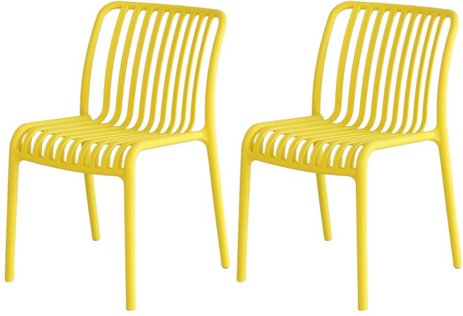 지엠퍼니처 GMF 아시엘 카페 인테리어 테라스 의자, 옐로우, 2개