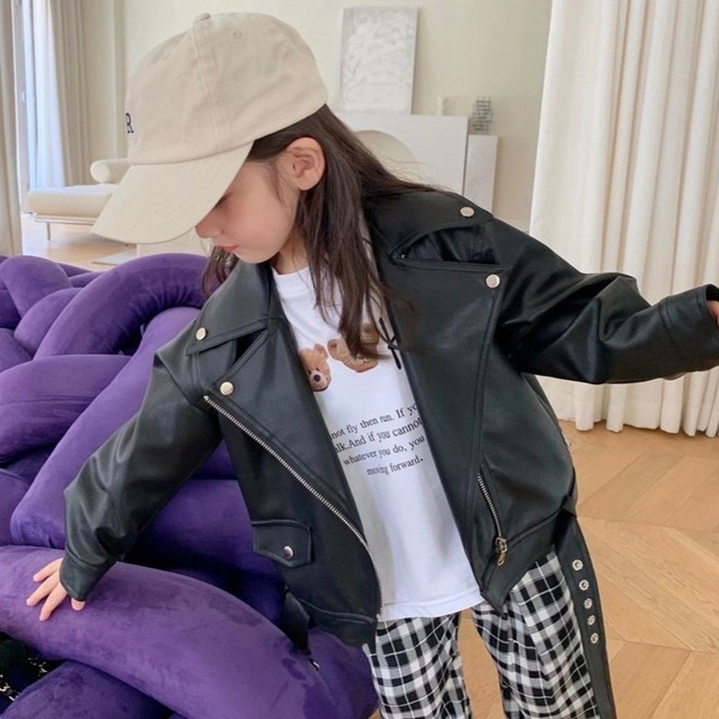 Arbe 아동용 나인티 레더자켓