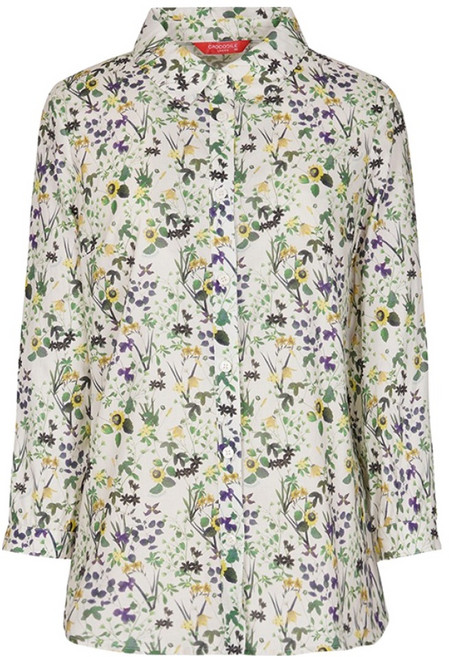 크로커다일레이디 크로커 해바라기 포인트 카라 블라우스 CLCFBL207