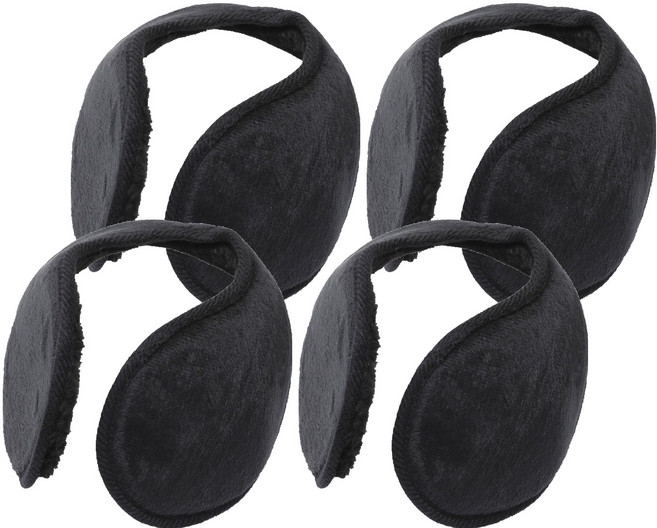 웰픽 스포츠 겨울보온 보온귀마개, 블랙, 4개
