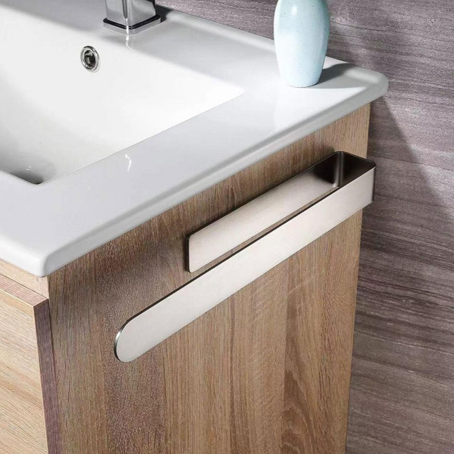 미누네 무타공 스텐 행주 수건 걸이, 실버, 1개