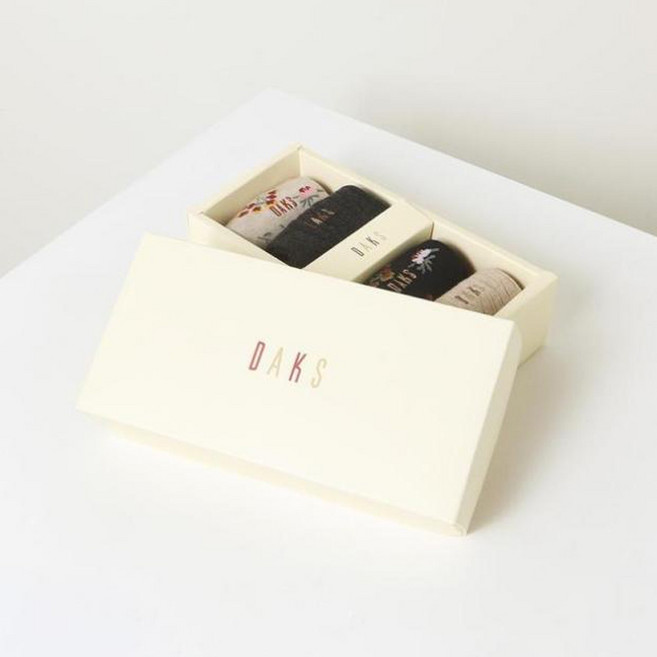 닥스 여성용 플라워 혼합패턴 중목 4족세트 DBSS5E100WT