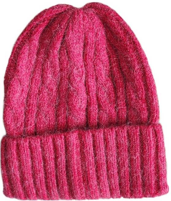 Han's Hat 麻花針織粉彩素色冬季毛帽