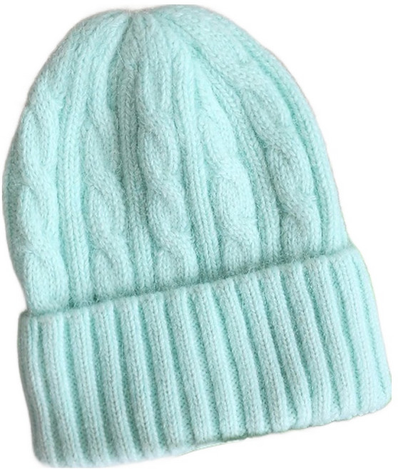 한스모자 비니 꽈베기 니트 파스텔컬러 겨울모자