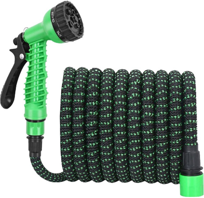 어반카 꼬임방지 다용도 세차 베란다 호스 15m, 그린, 1개
