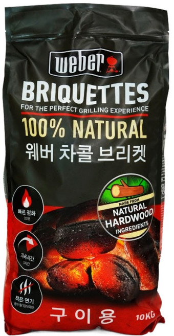 웨버 차콜 브리켓, 10kg, 1개