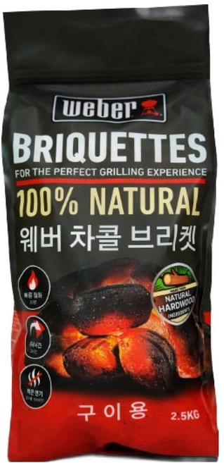 웨버 차콜 브리켓, 2.5kg, 1개