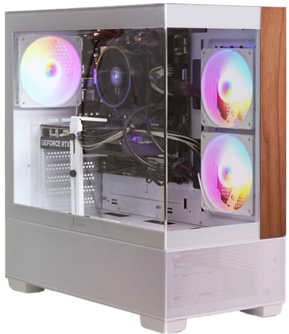 주연테크 2025 카운터 D6 라이젠5 라이젠 9000 시리즈 라데온 RX 9070 XT, 화이트, 16GB, 512GB, Free DOS, D696X97XT-W