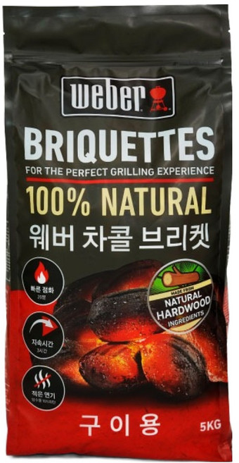웨버 차콜 브리켓, 5kg, 1개