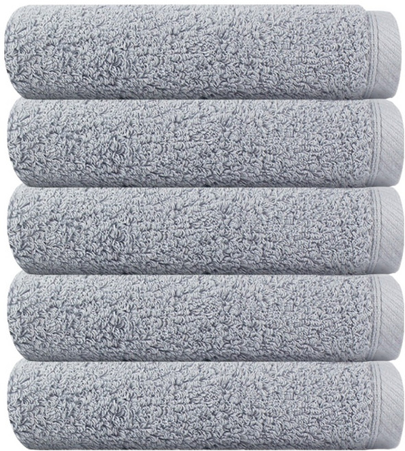 송월타월 항균 코마 수건 180g 40수 면사, 연회색, 5개