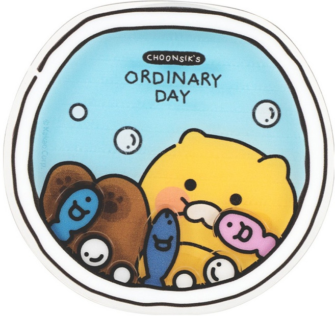 카카오프렌즈 춘식이 어항 맥세이프 스마트톡 쉐이커 모션 맥그립, 원형, 1개