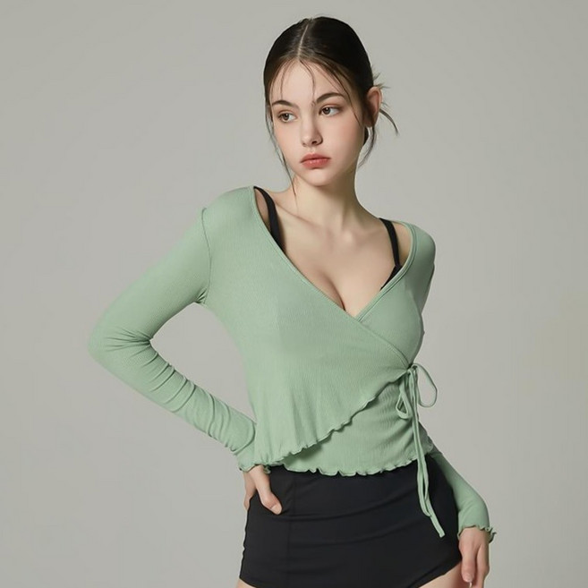 비키니밴더 여성용 레이 러플 슬림핏 커버업