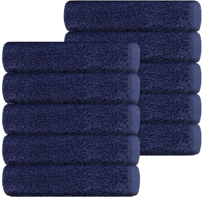 송월타월 항균 코마 수건 180g 40수 면사, 진청, 10개