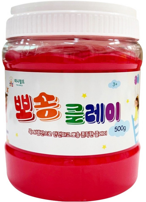 티니월드 뽀송클레이, 빨강, 500g, 1개