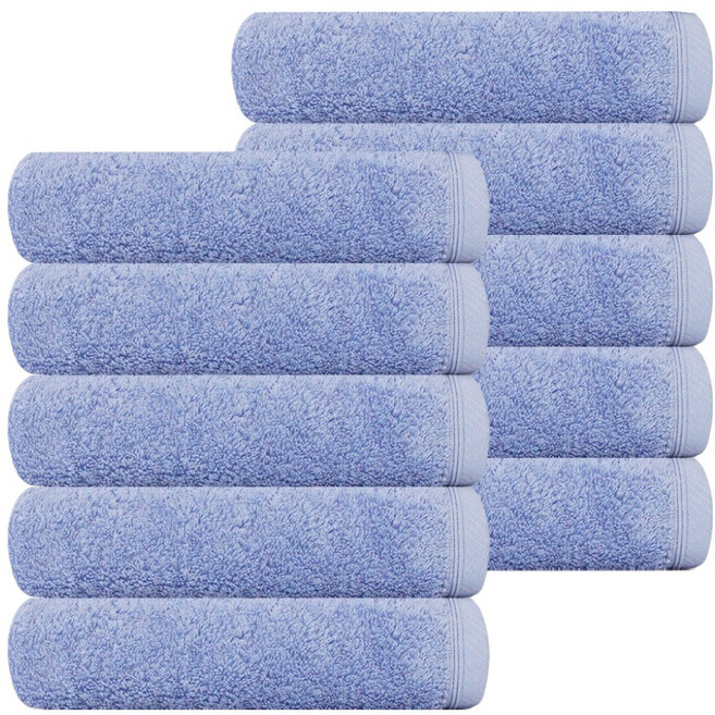 송월타월 항균 코마 수건 180g 40수 면사, 하늘, 10개