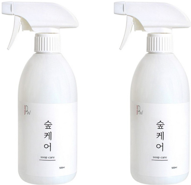 숲케어 편백수 탈취제 피톤치드 스프레이 본품, 500ml, 2개
