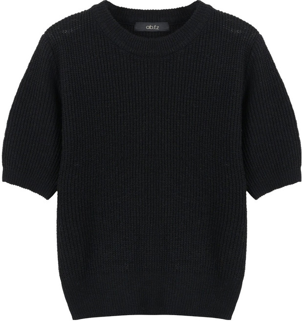 에이비에프지 여성용 울 블랜드 데일리 숏 니트 반팔 티셔츠 AFX4HW43