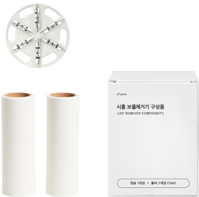 시홈 보풀제거기 다이아몬드 6중 칼날 + 테이프 클리너 2p 세트, SH-WC012, 혼합색상