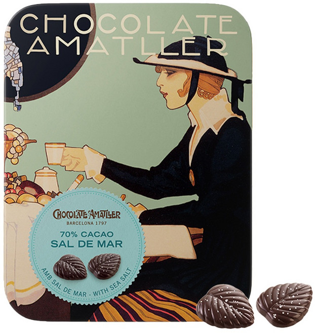 CHOCOLATE AMATLLER 70%可可海鹽黑巧克力, 60g, 1個