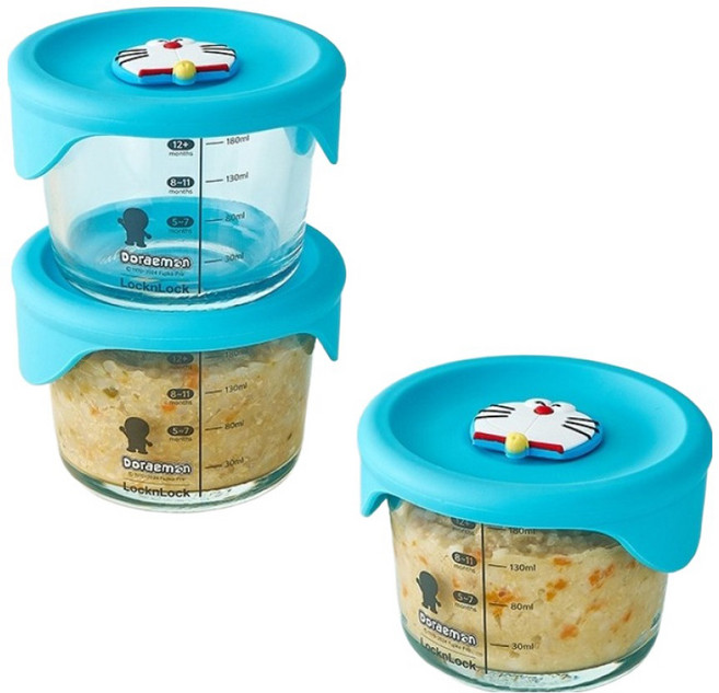 LocknLock 樂扣樂扣 哆啦A夢 即食副食品容器, 3個, 230ml
