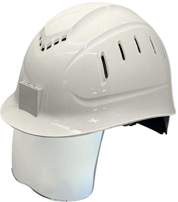 동명 일반창 실버미러보안경 경량통풍모, 아이보리, 1개