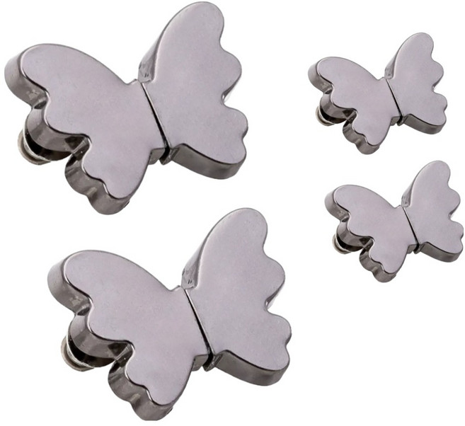 아더위크 빛샘 방지 커튼 고정 자석 버클 버터플라이 35 x 26 mm, 그레이, 4개