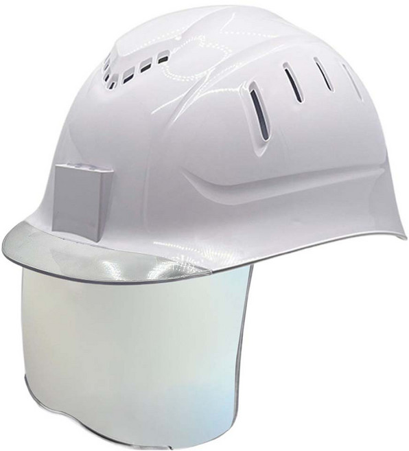 동명 투명창 실버미러보안경 경량통풍모, 화이트, 1개