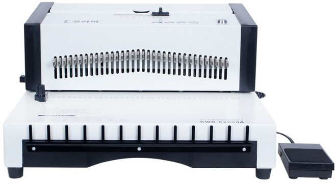 코라미 전동 사각천공 와이어링 제본기 KWB-E2000 + 링 20p+ PP표지 20p + 종이표지 20p +탈착기, 340매