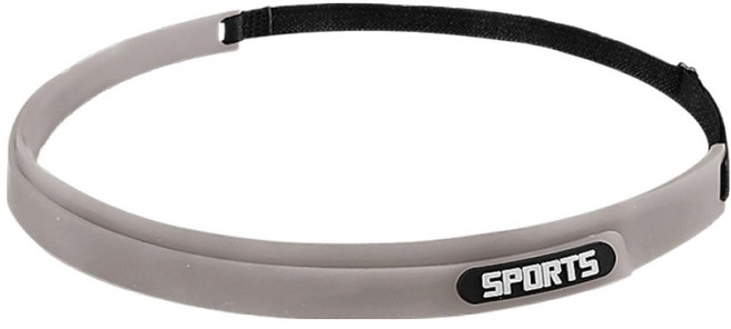 네오린 실리콘 땀방지 스포츠 헤드밴드 러닝 자전거 농구 헬스 운동용, 그레이, 1개