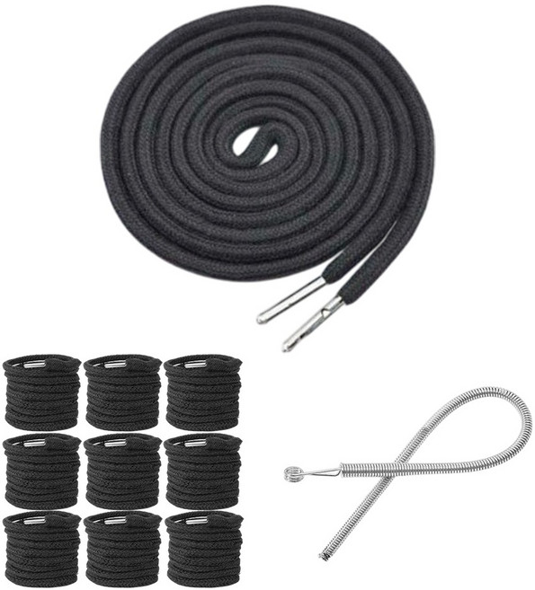 밝은리빙 다용도 후드바지 끈 10p 세트, 블랙, 1세트