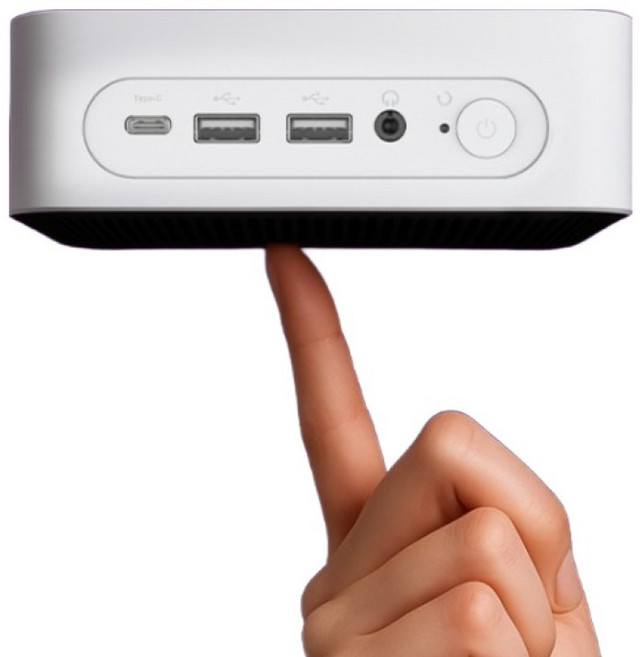 디클 2025 미니 PC N-시리즈 인텔12세대, 화이트, 8GB, 512GB, WIN11 Home, T12