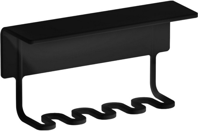 온예리 공중 부양 칫솔 걸이 4구, 블랙, 1개