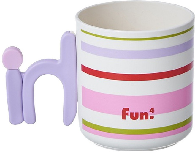 더자카 라일락무드 스트라이프 양치컵 500ml, 퍼플, 1개