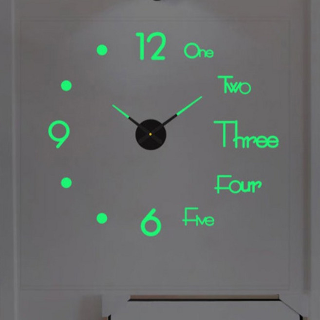 굿즈틱스 무타공 심플 벽시계 60~90cm, 야광