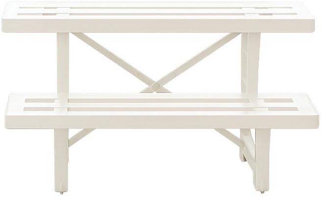 올유리빙 화분 받침대, 화이트, 2단