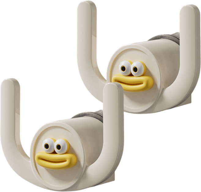 블랙조인 무타공 슬리퍼 걸이 욕실화 거치대, 흰색, 2개