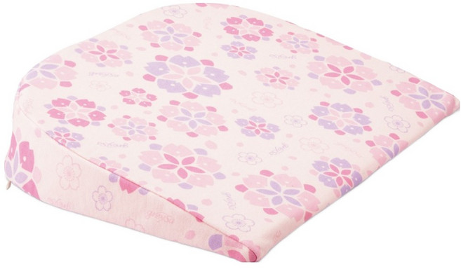 greySa 格蕾莎 母嬰專用仰角枕, 純棉 + 鳥眼布 + 聚胺酯泡綿, 櫻花