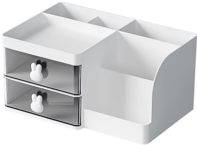 투데이리빙 데스크 정리 수납 미니 오거나이저 CD_FFU_AL012W, 화이트, 1개