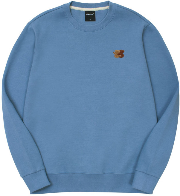 옥스타 어깨동무 곰돌이 자수 특양면 맨투맨