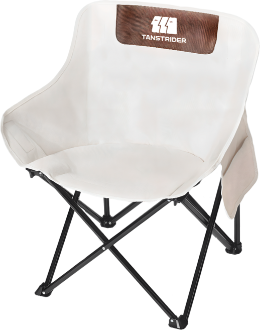 TANSTRIDER 探險者 鋼管月亮椅單人靠背QQ椅 TXZ-CAB3029, 1個, 白色