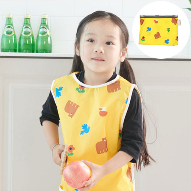 베베슈에뜨 아동용 앞치마 + 파우치 세트