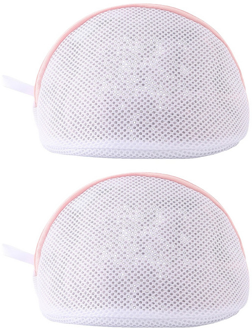 이지딜 속옷전용 손상방지 세탁망 18 x 16 x 16 cm, 반원 핑크, 2개
