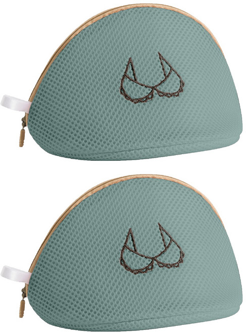 이지딜 속옷전용 손상방지 세탁망 18 x 16 x 16 cm, 반원 그린, 2개